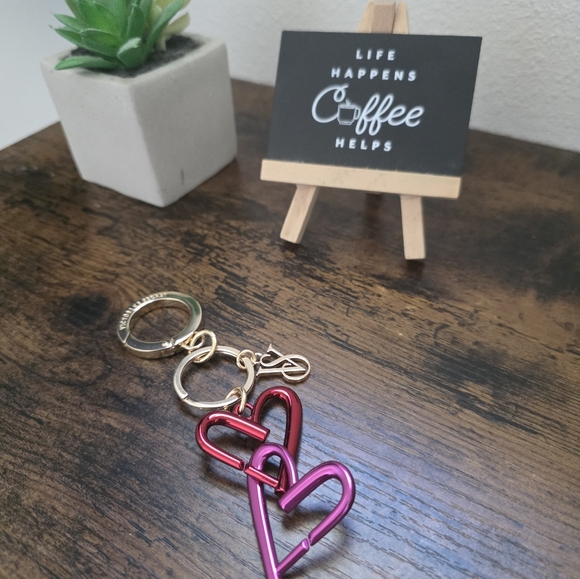 Victoria's Secret Accessories - VS Pink & Red Heart Keychain